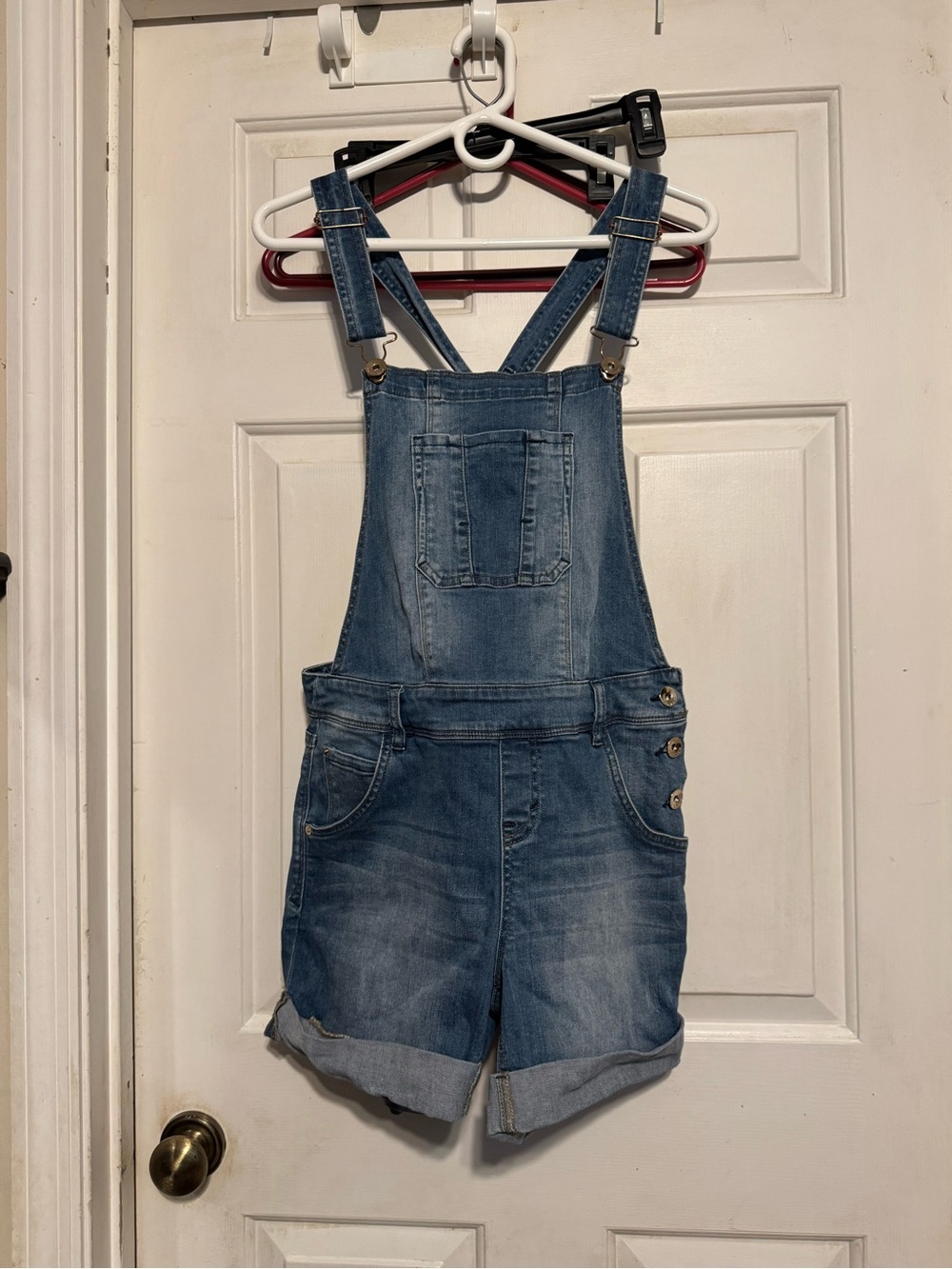 Kensie Medium Blue Denim Overalls